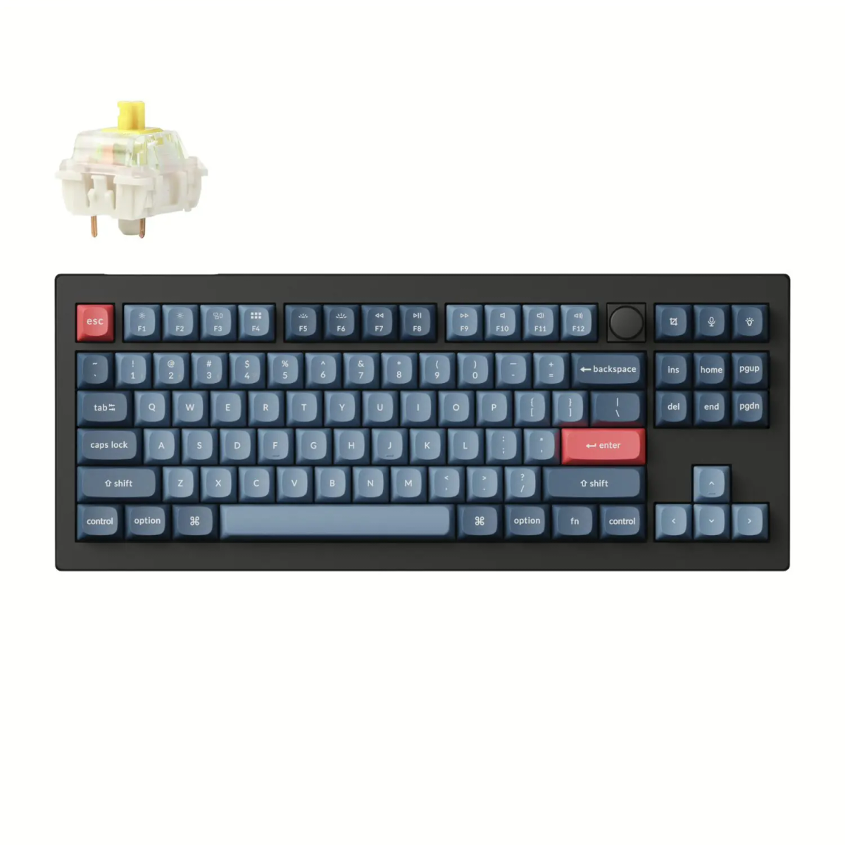 Keychron V3 Max QMK/VIA 80% Wireless Custom Mechanical Keyboard (Banana Switch) ? Carbon Black
