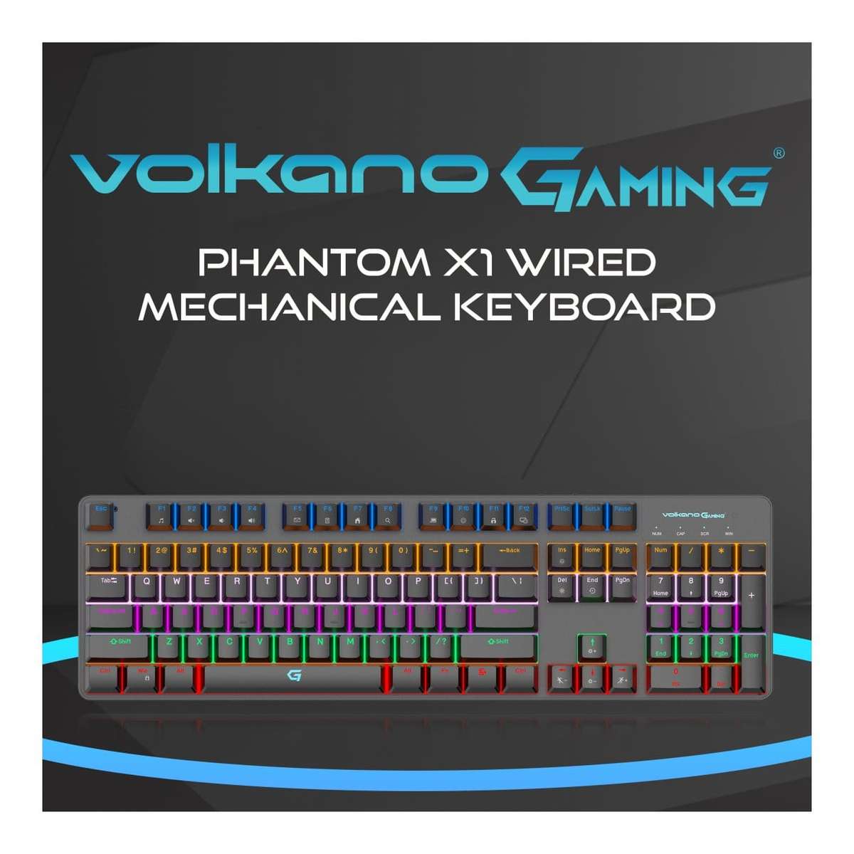 Volkano Gaming Phantom X1 RGB Wired Keyboard