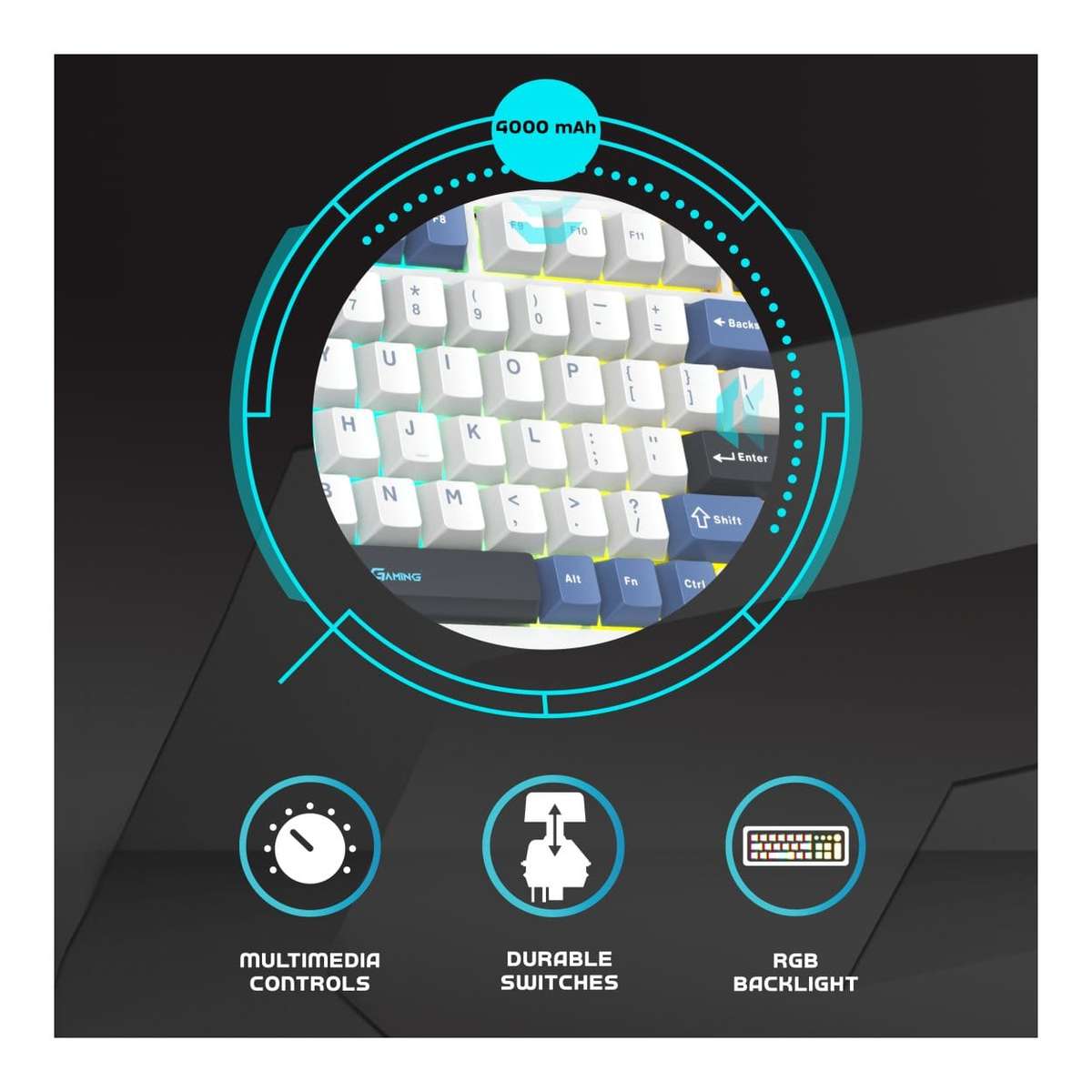 Volkano Phantom X2 TKL Tri-Mode Wireless Gaming Keyboard