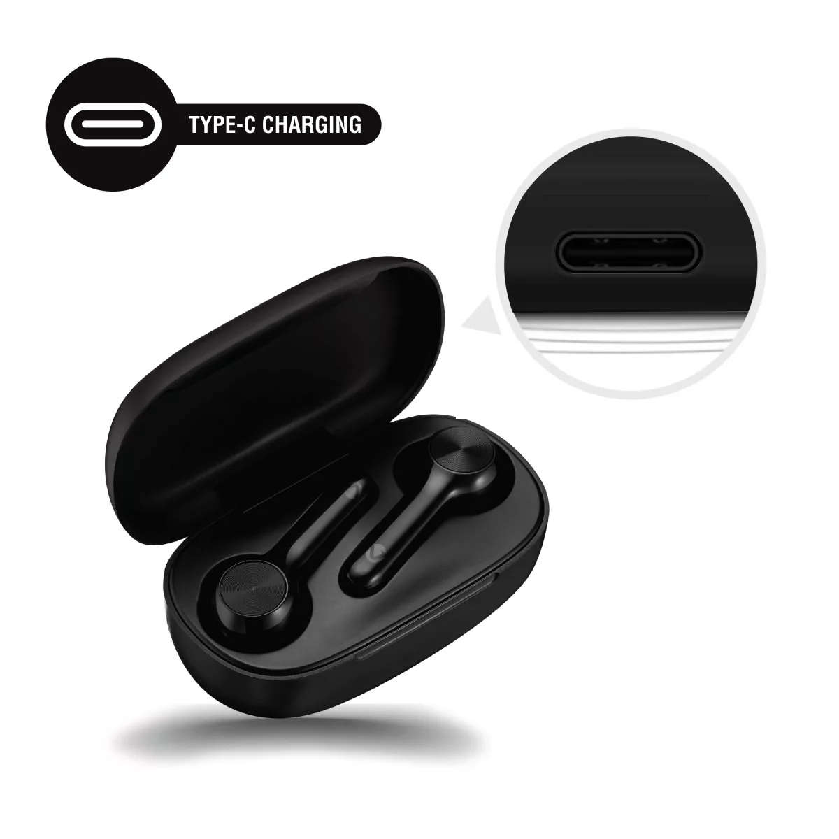 Volkano Libra Series True Wireless Earphones - Black