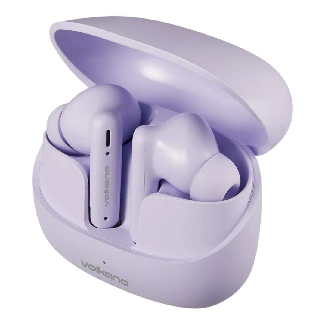 Volkano Jupiter Series TWS Earbuds with Charging Case Pastel Purple
