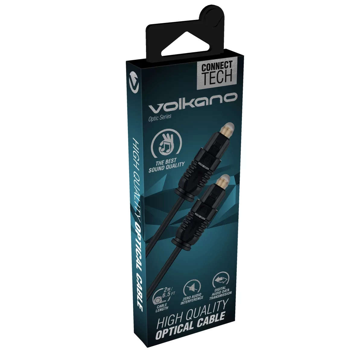 Volkano Optic Series Optical Cable 2m Black