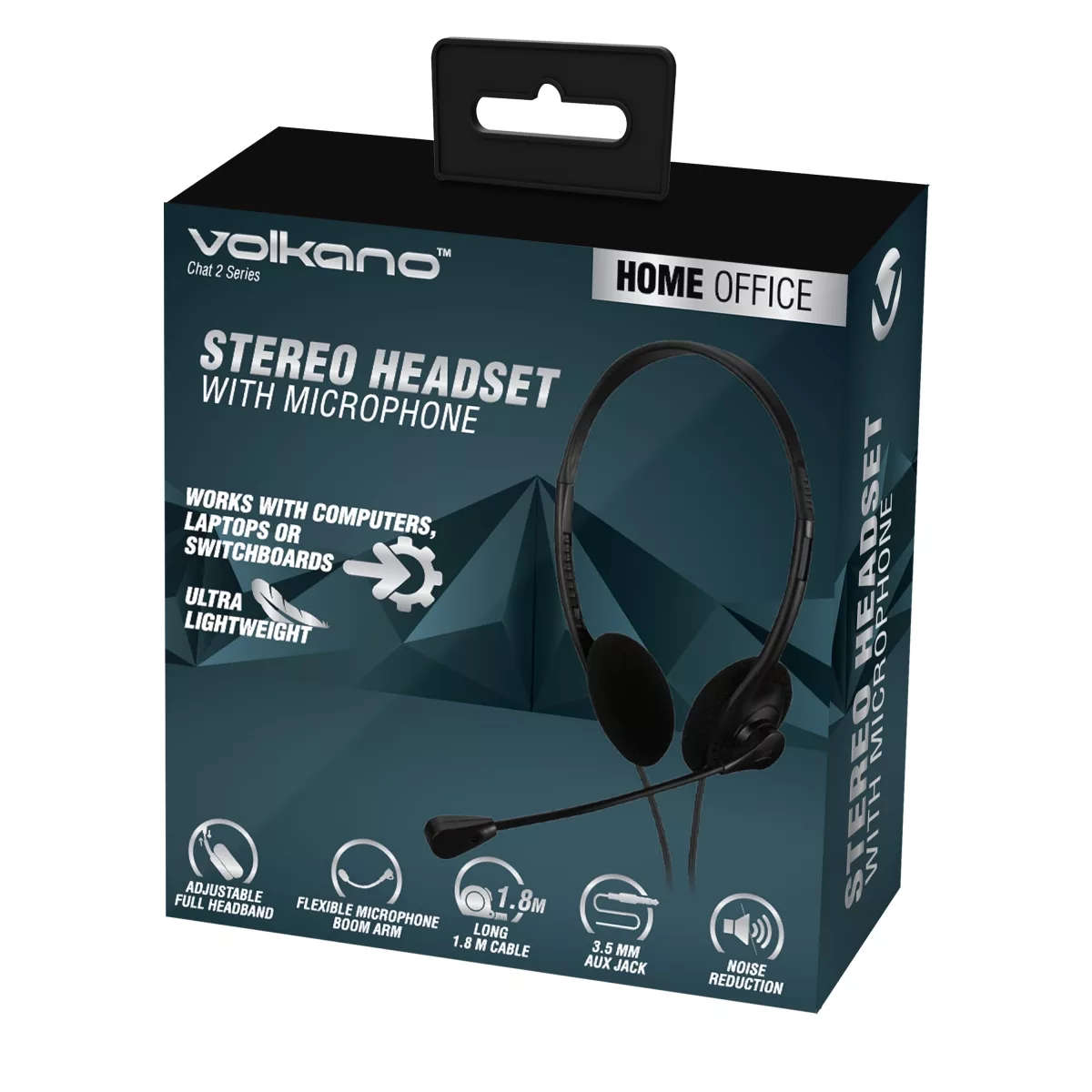 Volkano Chat 2 Aux Series Stereo Headset with Microphone