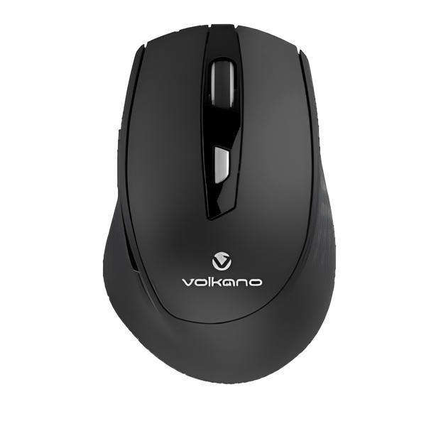 Volkano Chrome Series 2.4GHz Wireless Ergonomic Mouse - Black