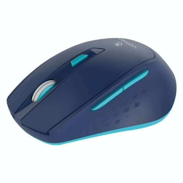Volkano Chrome Series 2.4GHz Wireless Ergonomic Mouse - Blue