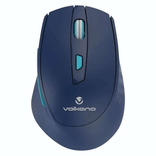 Volkano Chrome Series 2.4GHz Wireless Ergonomic Mouse - Blue