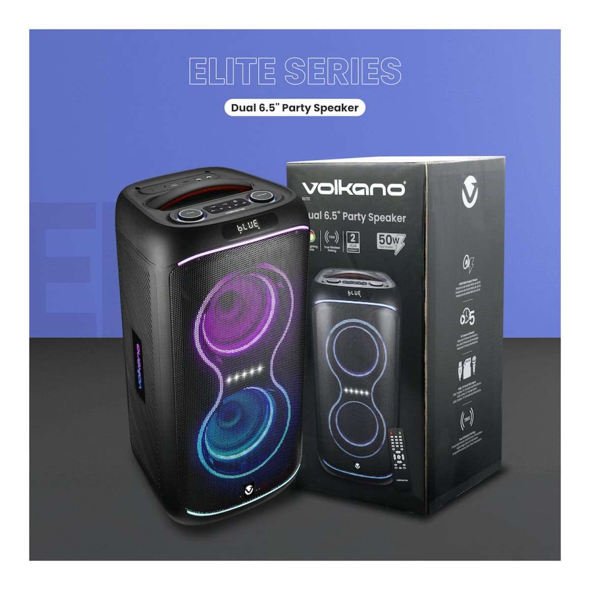 Volkano Elite Series Dual 6.5 Party Speaker