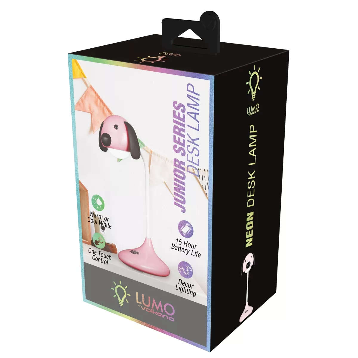 Volkano Lumo Neon Series LED Desk Lamp Pink Dog