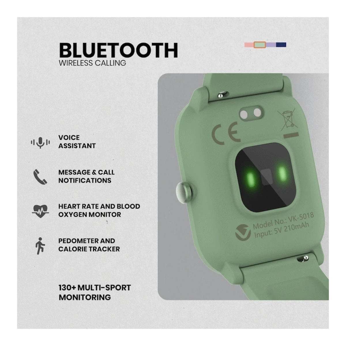 Volkano Vivo Series Kids Smart Watch Sage Green