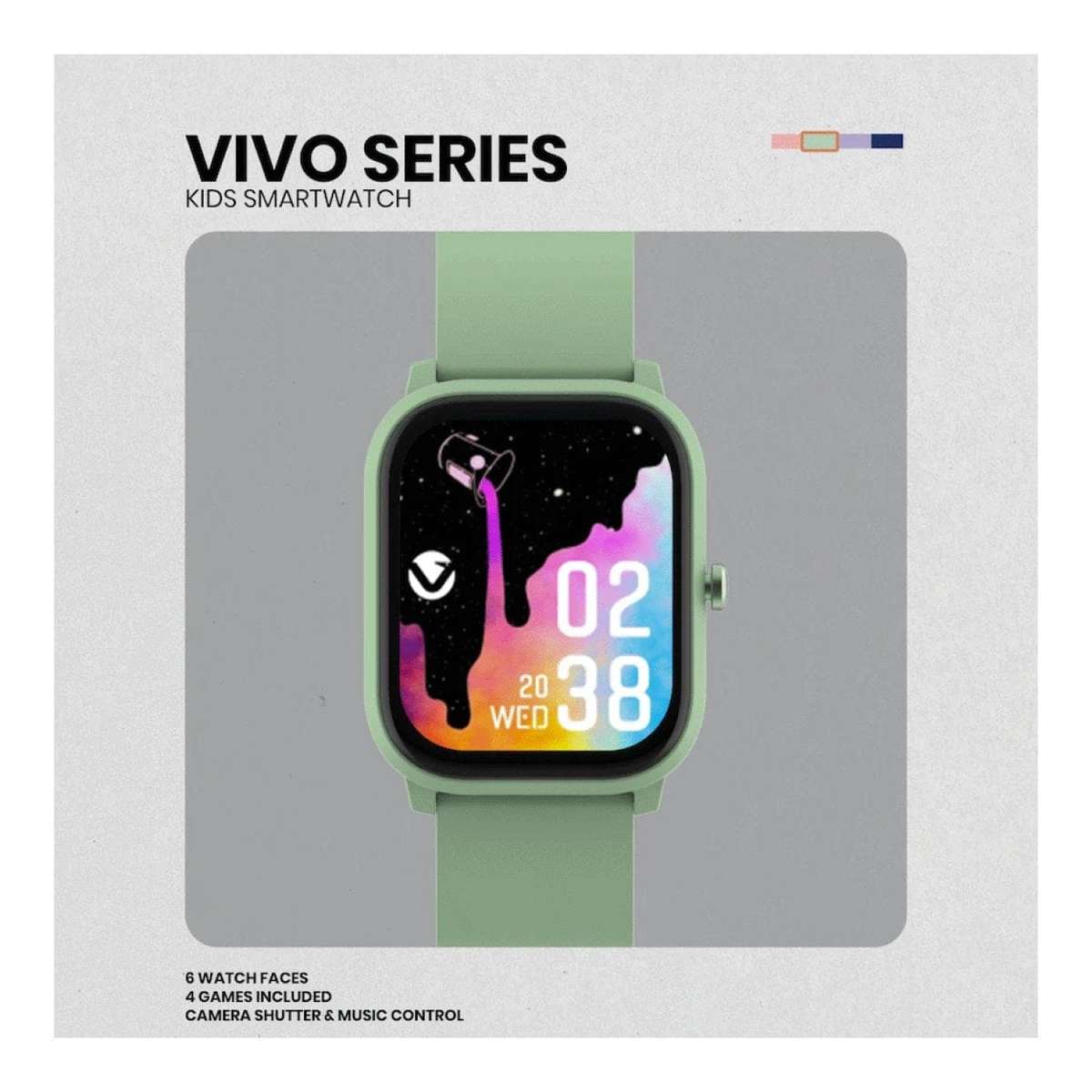 Volkano Vivo Series Kids Smart Watch Sage Green