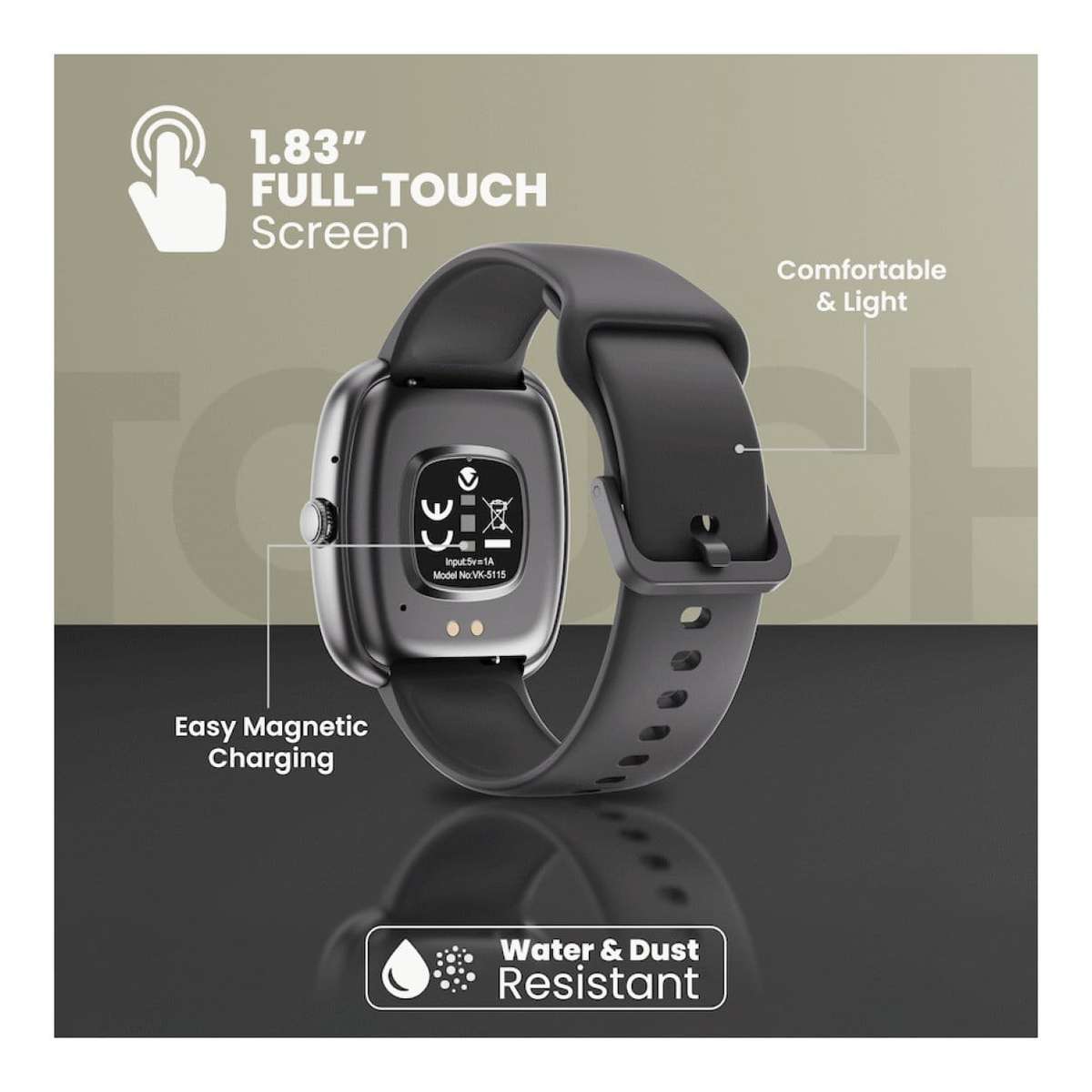 Volkano Elevate Series Smartwatch Black