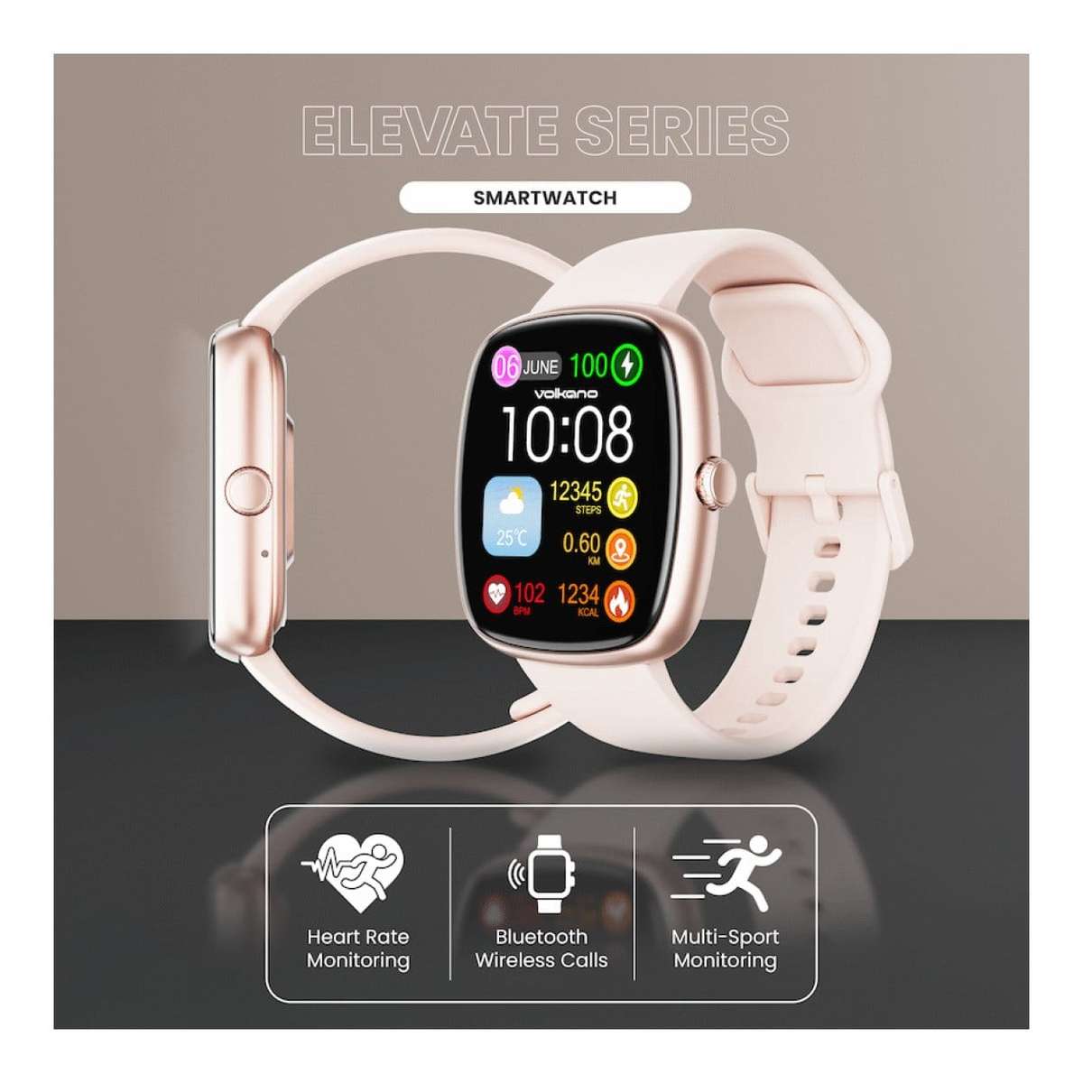Volkano Elevate Series Smartwatch Gold