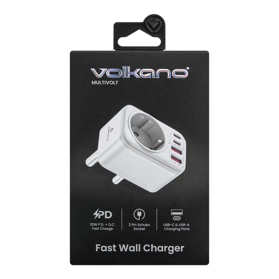 Volkano MultiVolt Series 20W SA Plug to Multi Travel Socket
