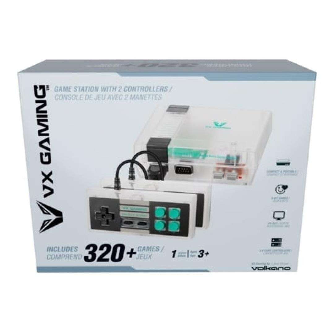 Volkano VX Gaming Classic 2.0 Series Game Station with 2 Controllers Clear