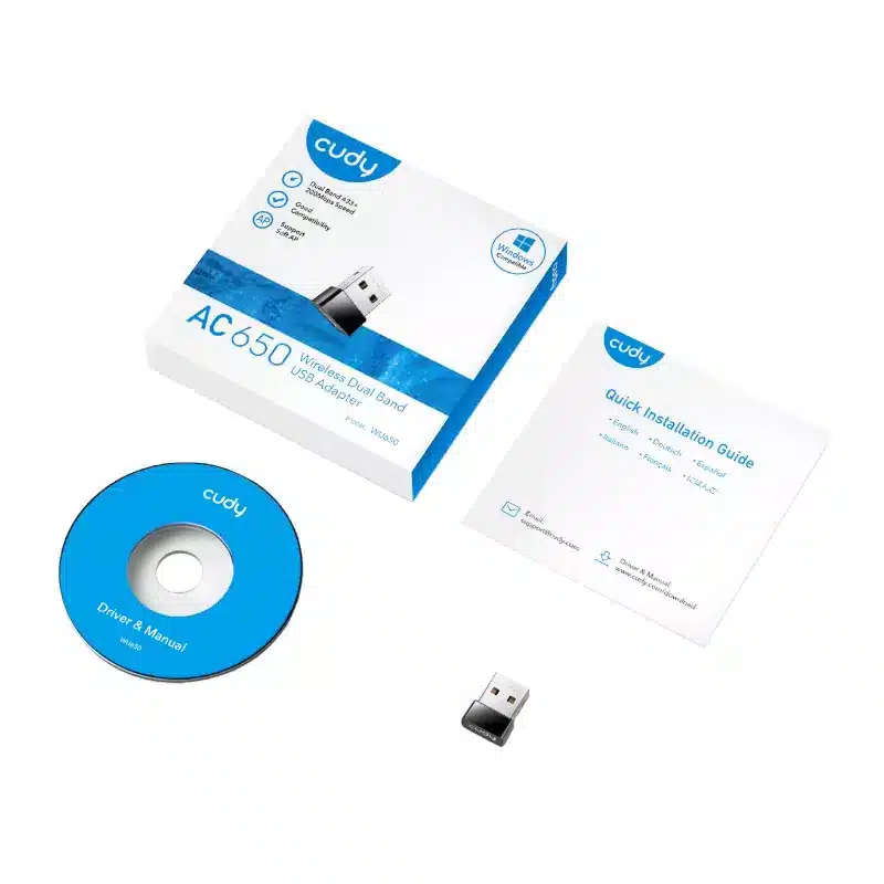 Cudy AC650 Mini USB 2.0 Wireless Adapter