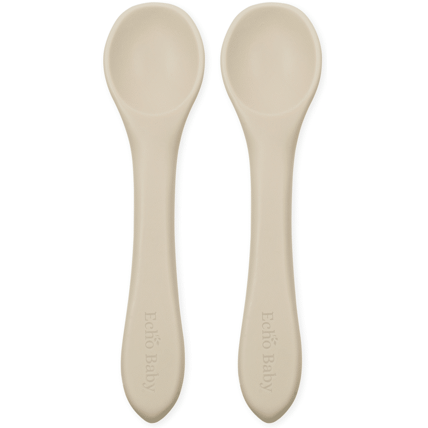 Silicone Feeding Spoons 2-Pack - Ivory
