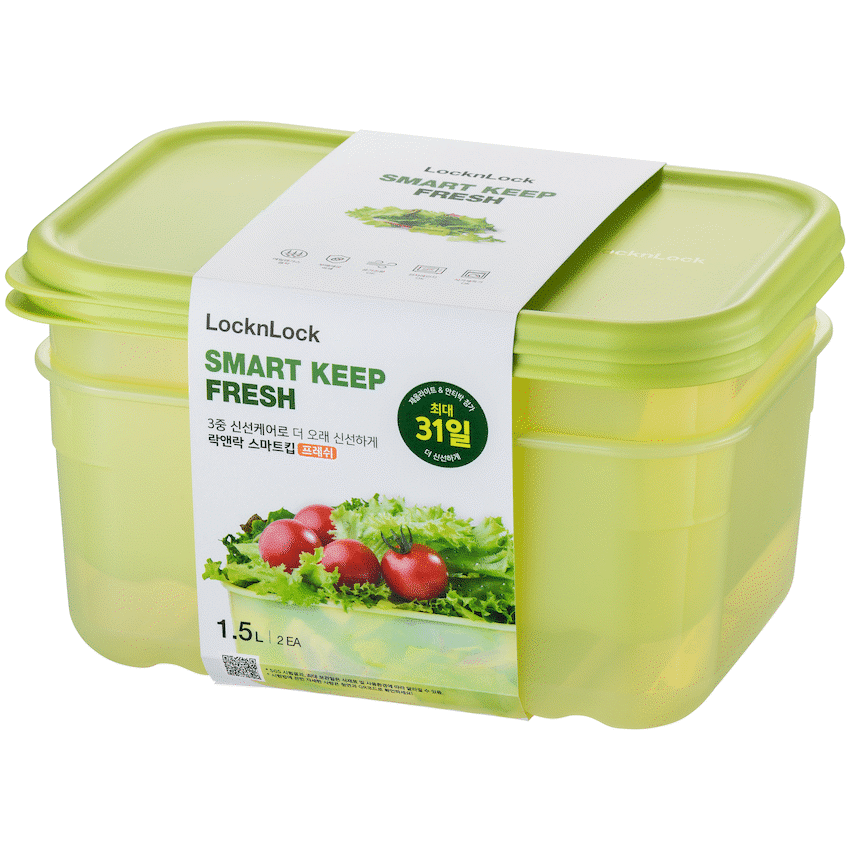 LocknLock Fresh Block rect 1.5lt 2pce
