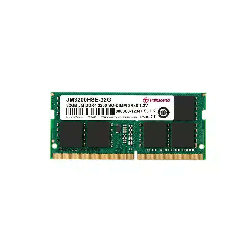Transcend JetRam JM3200HSE-32G SO-DIMM Memory Module 32GB DDR4 3200Mhz