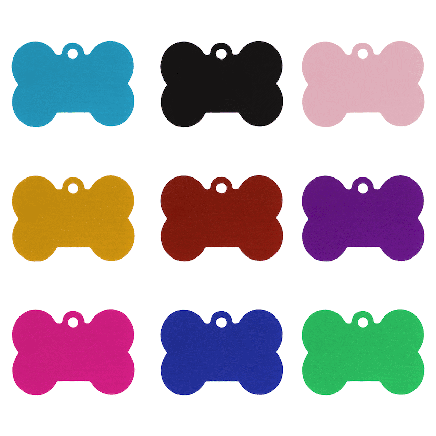 Creality - Anodized Aluminium Bone-Shaped Dog Tags  18 Piece Pack