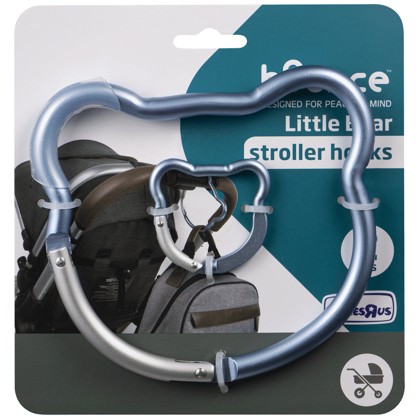 Bounce Stroller Hook 2pk Bear Blue