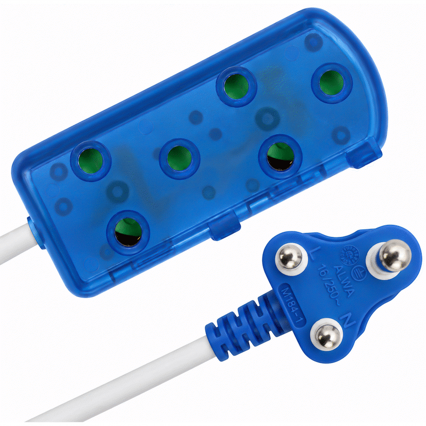 Ellies 2 Way Light Duty Coloured Extension Lead -3M