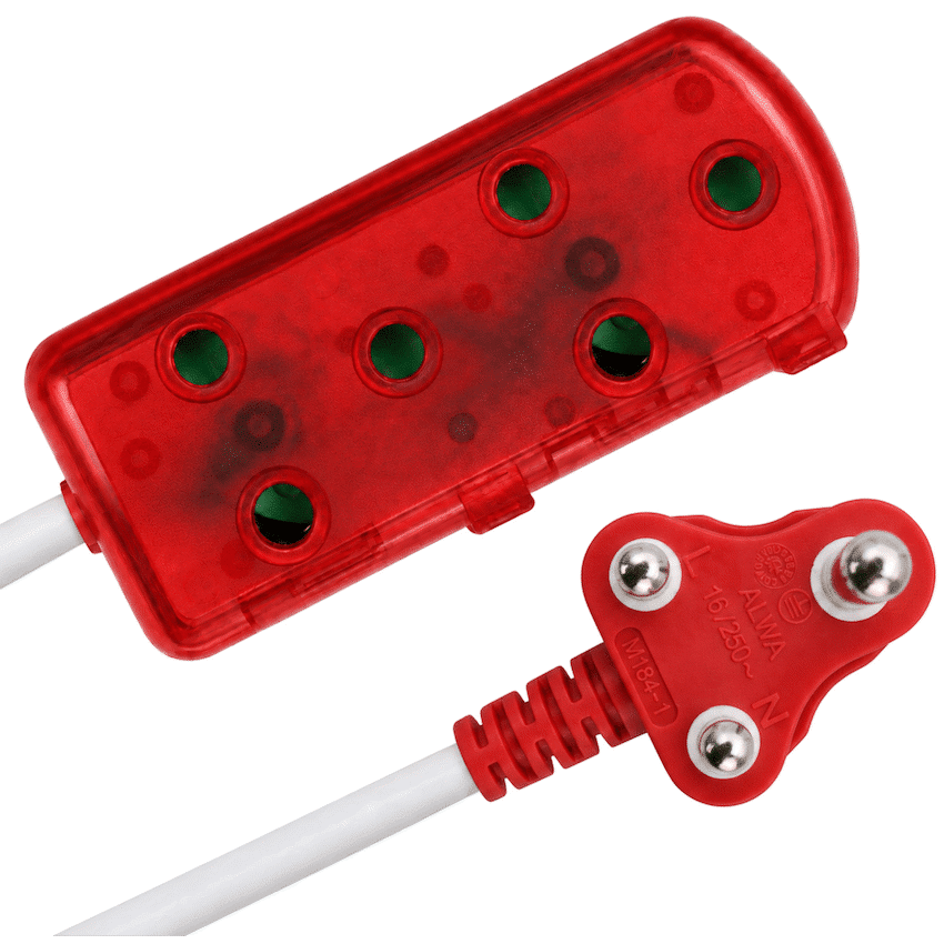 Ellies 2 Way Light Duty Coloured Extension Lead -3M