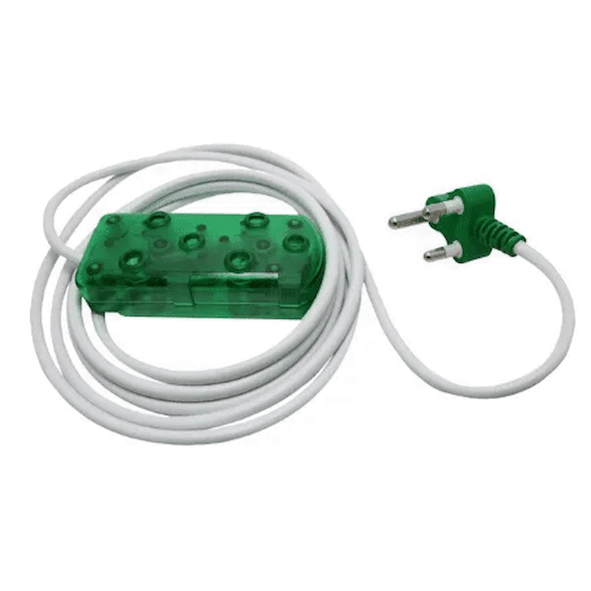 Ellies 2 Way Light Duty Coloured Extension Lead -5M