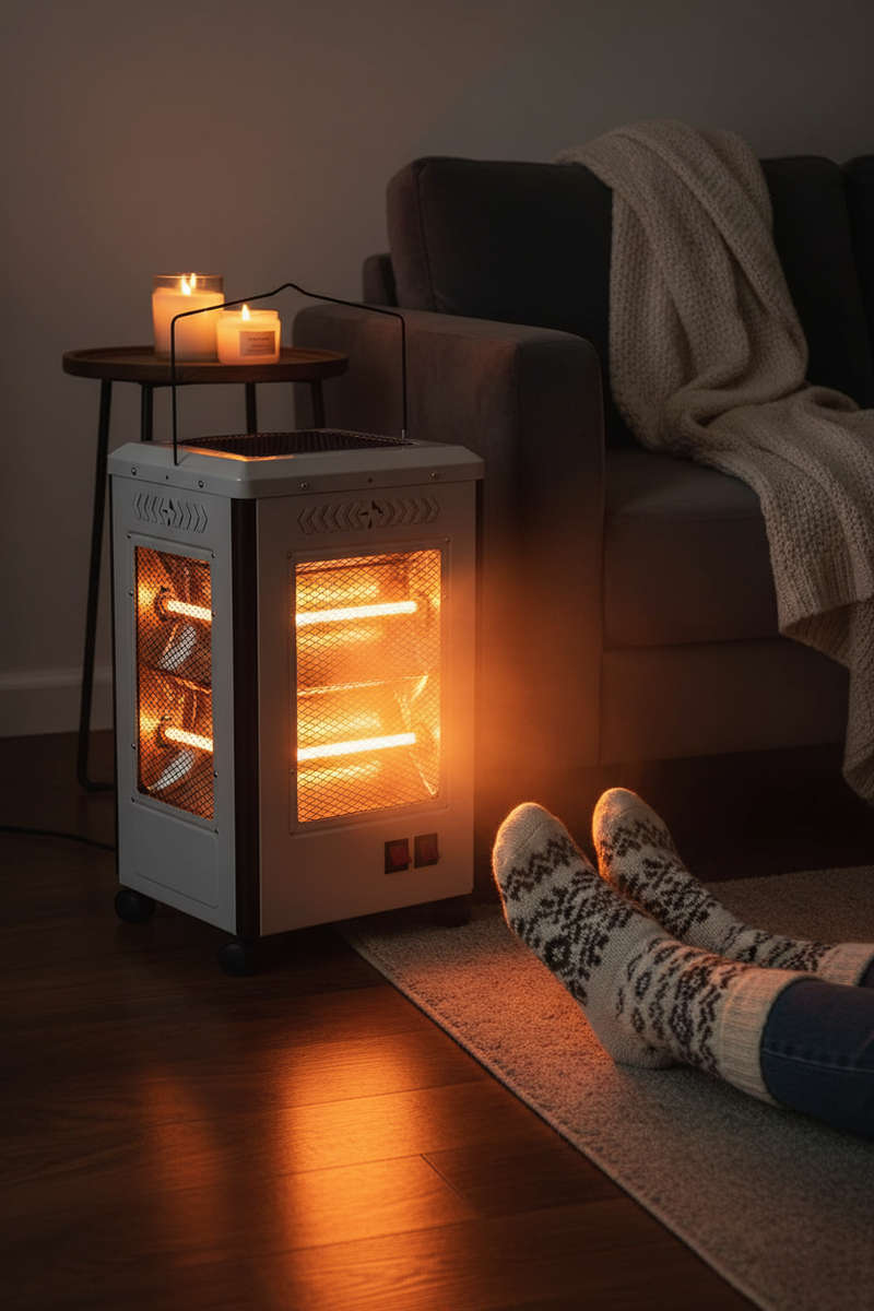 iStar-ST IS-604 Quartz Heater 2000W | 5-Panel | Portable with Wheels | Home & Office