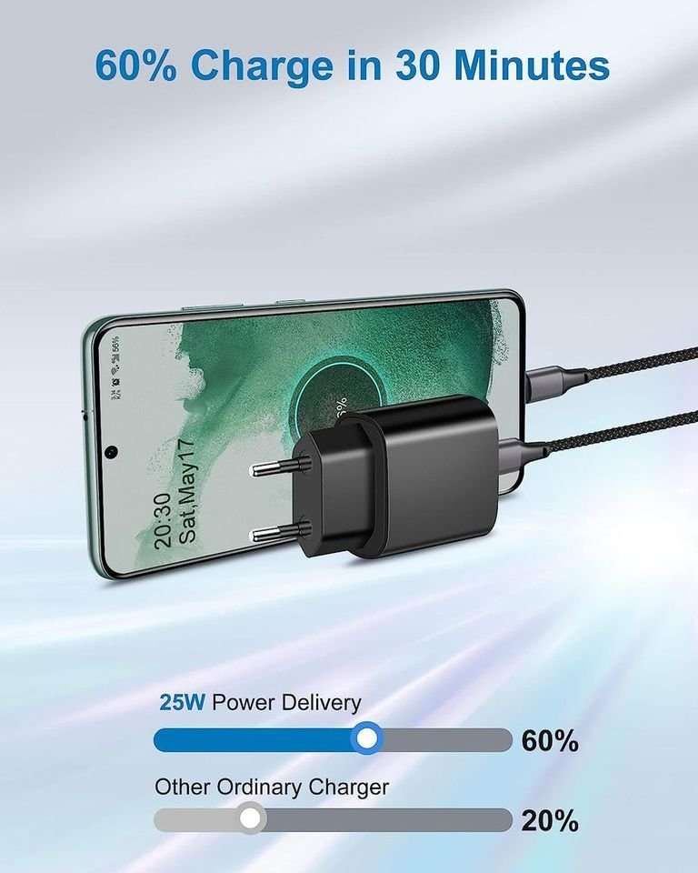45W USB-C PD Adapter Super Fast Charger for Samsung