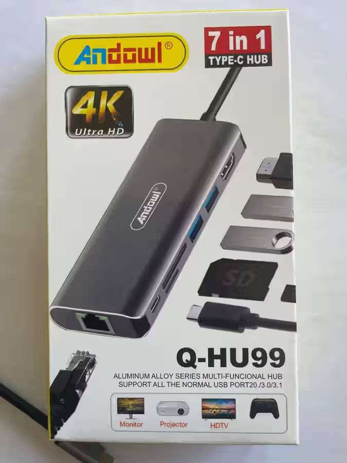 Laptop Hub Type-C 7-in-1 for Apple Mac &amp; Windows PC