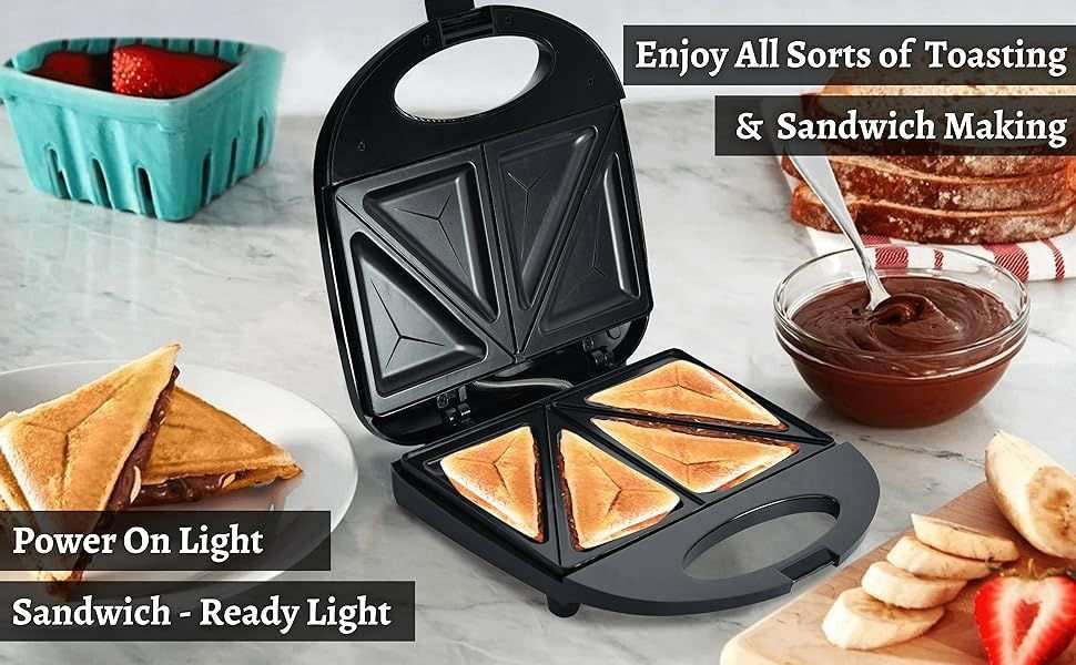 Sandwich Maker 2 Slice Sandwich Toaster - 750W