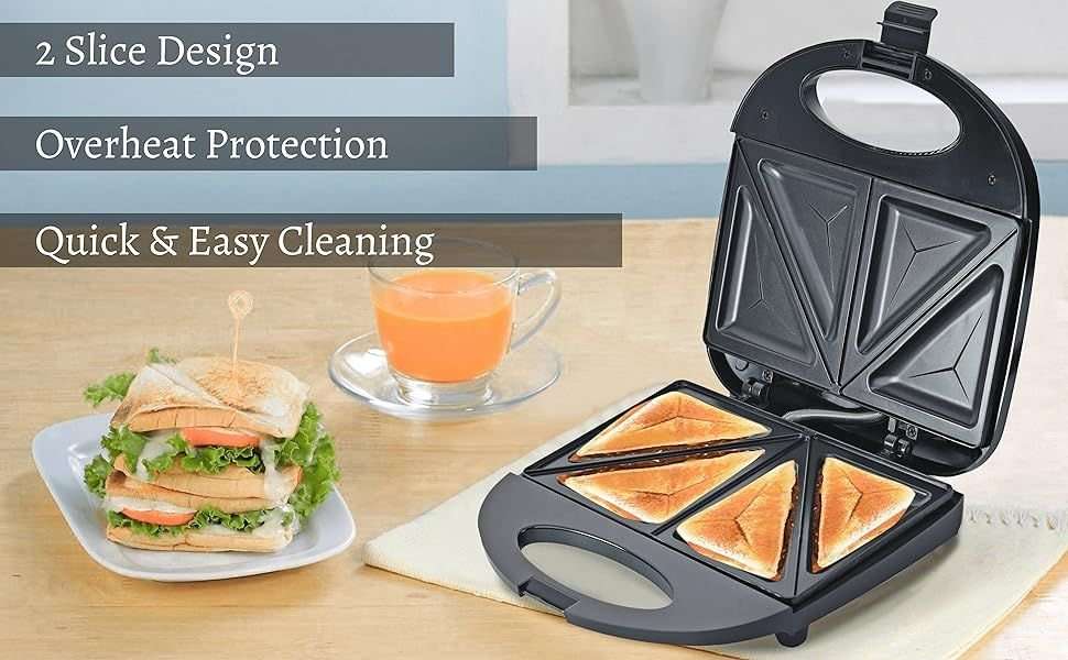 Sandwich Maker 2 Slice Sandwich Toaster - 750W
