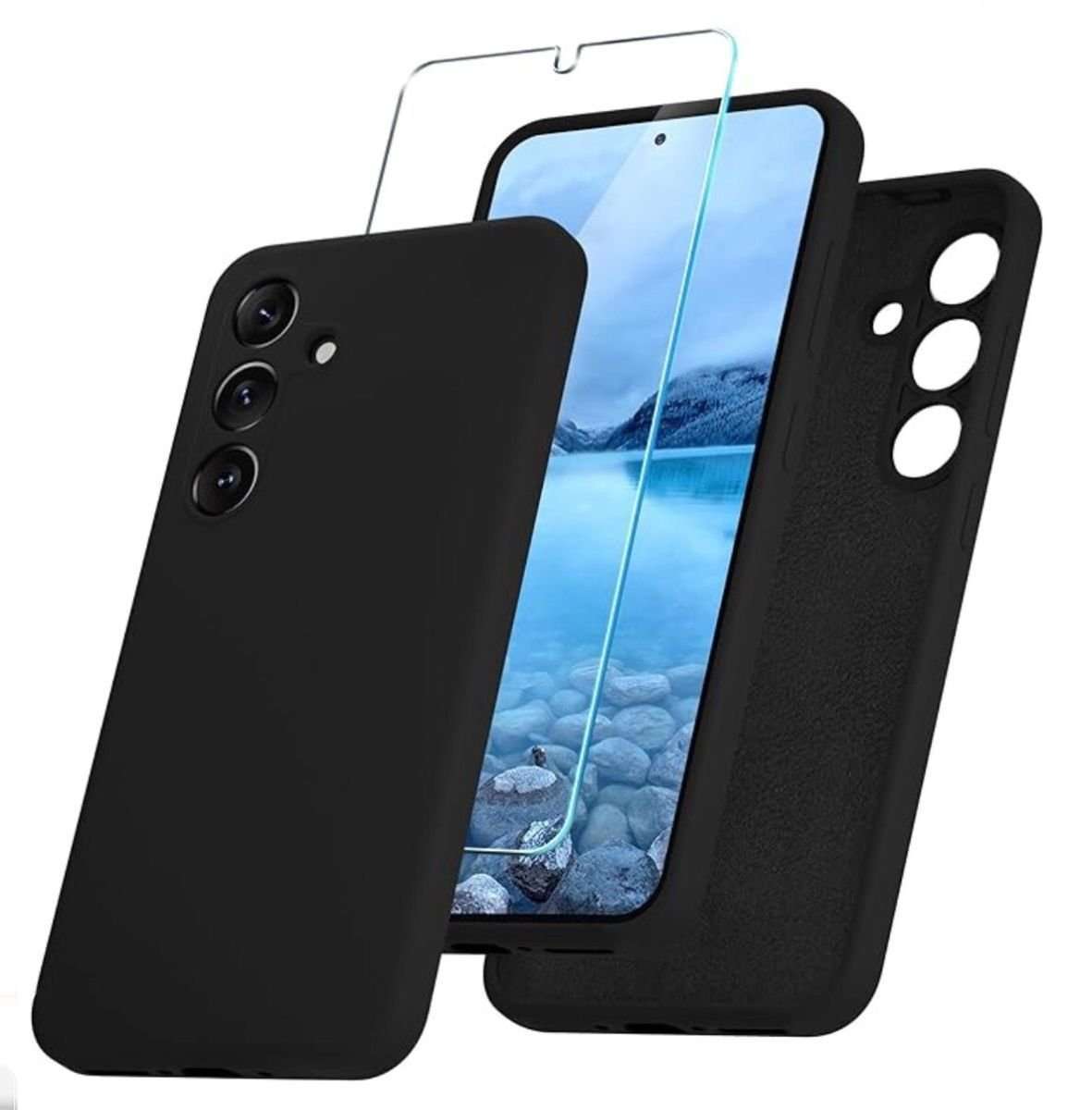 Silicone Case &amp; Screen Protector Combo Deal for iPhone