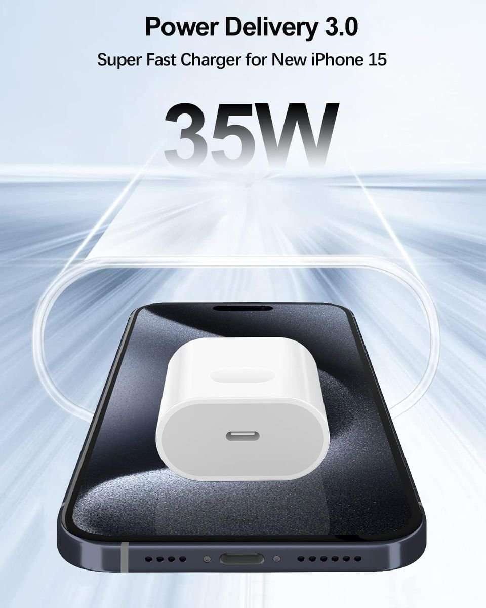USB-C 35W Fast Charging Power Adapter For iPhone 15 Series