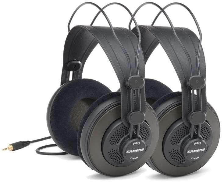 Samson SR850 - Semi-Open Back Studio Headphones (2 Pack)