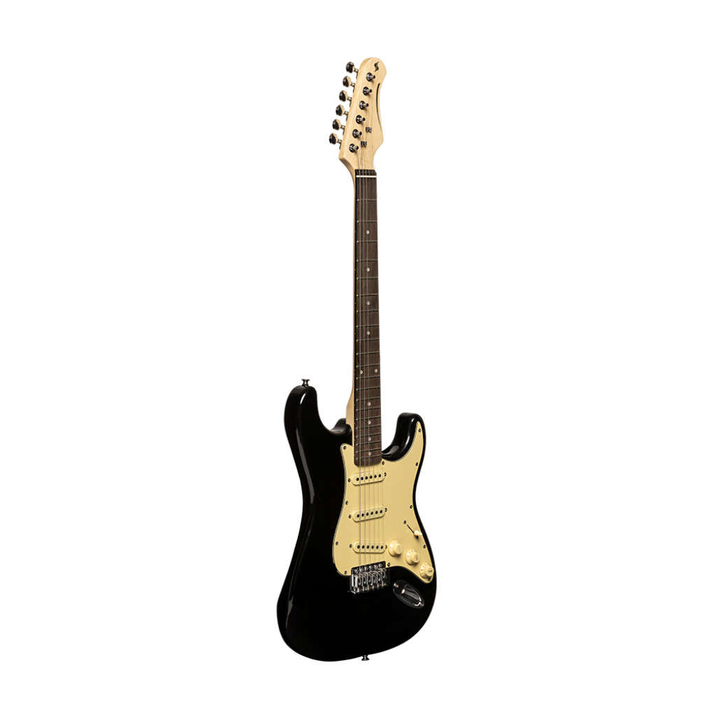 Stagg SES30 BK - Standard "S" Electric Guitar (Black)
