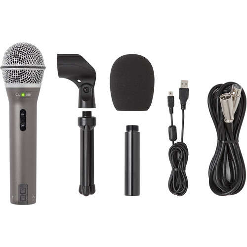 Samson Q2U - Handheld Dynamic Mic in Carry Case w/ Mic Clips, Tripod Stand, XLR Cable, USB Cable