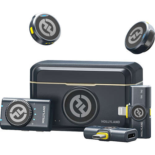 Hollyland LARK M2 Combo - Dual Wireless Lavalier Microphone System for Mobile Devices