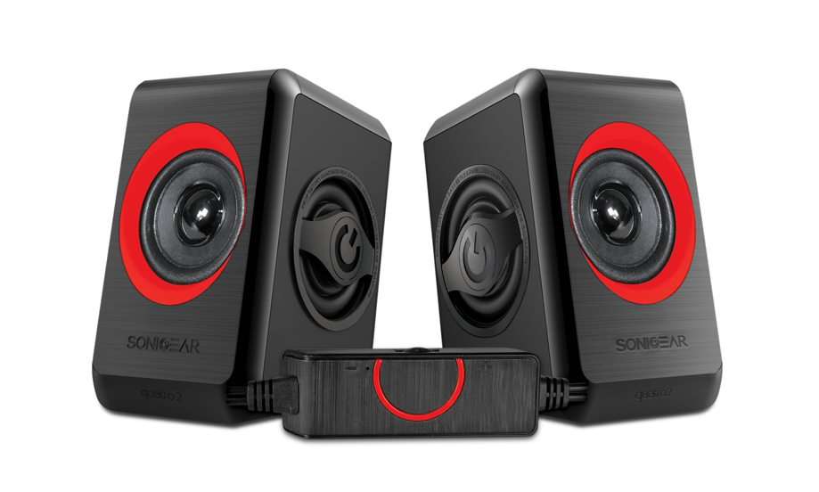 SonicGear Quatro 2 2.0 Speaker System - Red