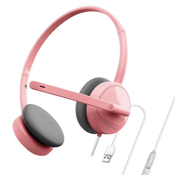 Alcatroz XP 1U USB Headset with Mic - Pink