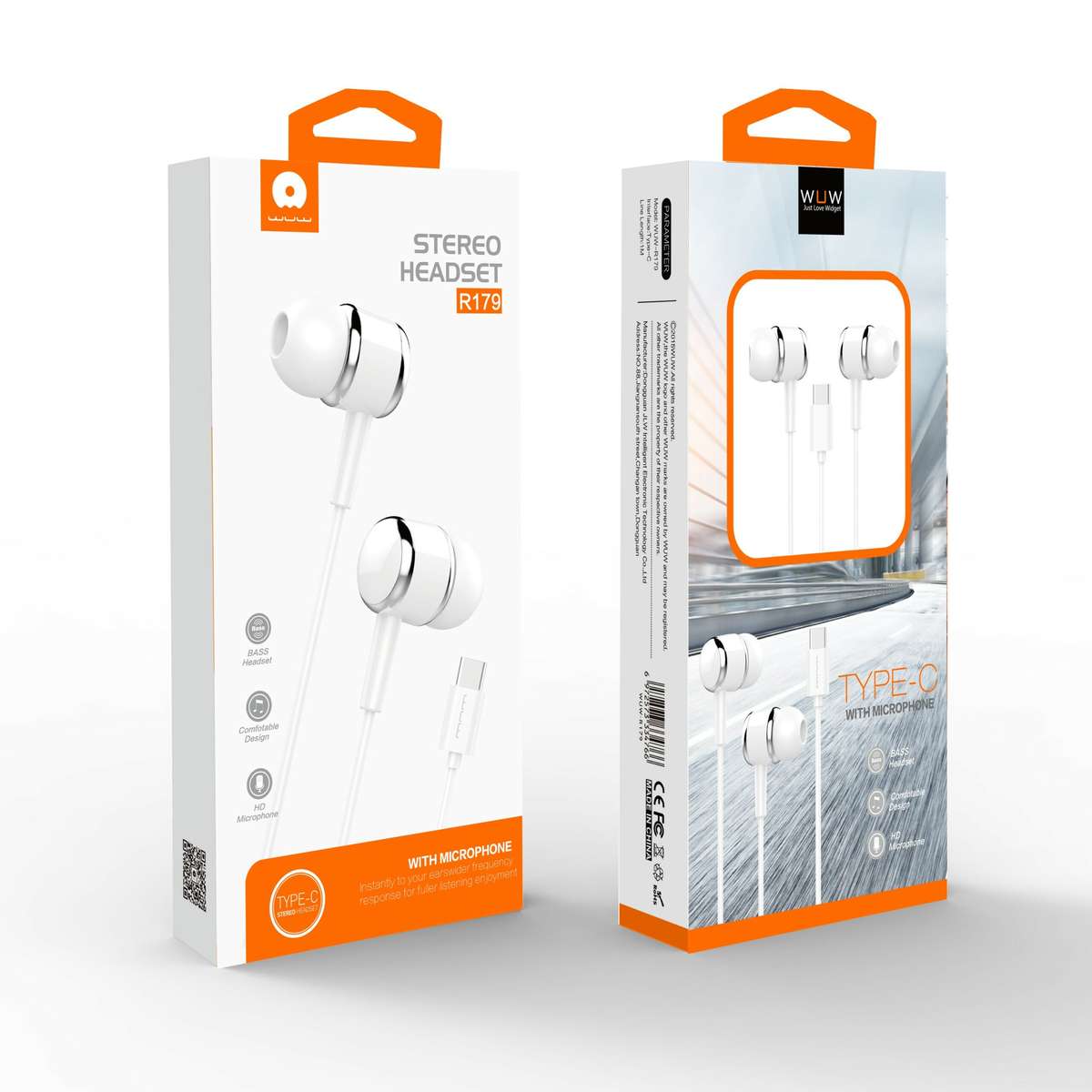 WUW-R179 Type-C Wired Earphones