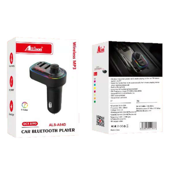 Allison ALS-A84D PD+QC 3.0 Bluetooth Fm Modulator