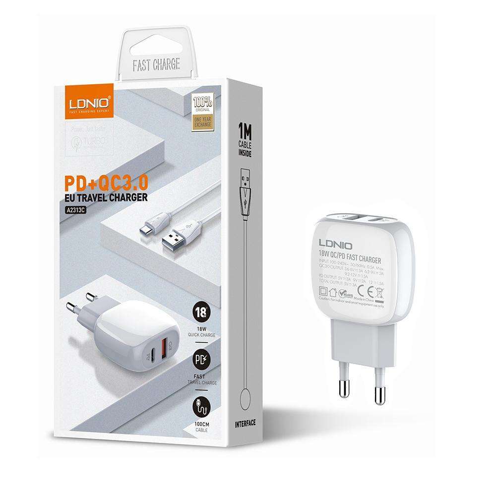 LDNIO A2313C PD+QC3.0 Charger - Type-C