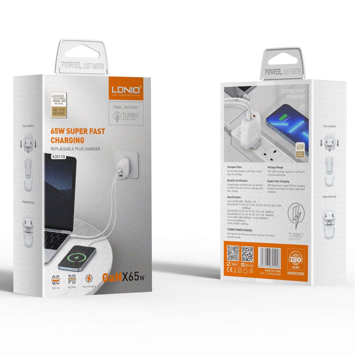 LDNIO A3511Q PD 65W Charger - Type-C