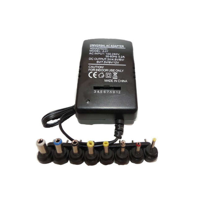 Aventech 1.5V-12V1A 12W AC/DC Universal Adapter