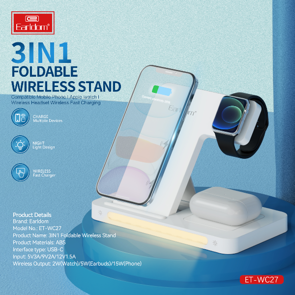 Earldom ET-WC27 3in1 Wireless Charger