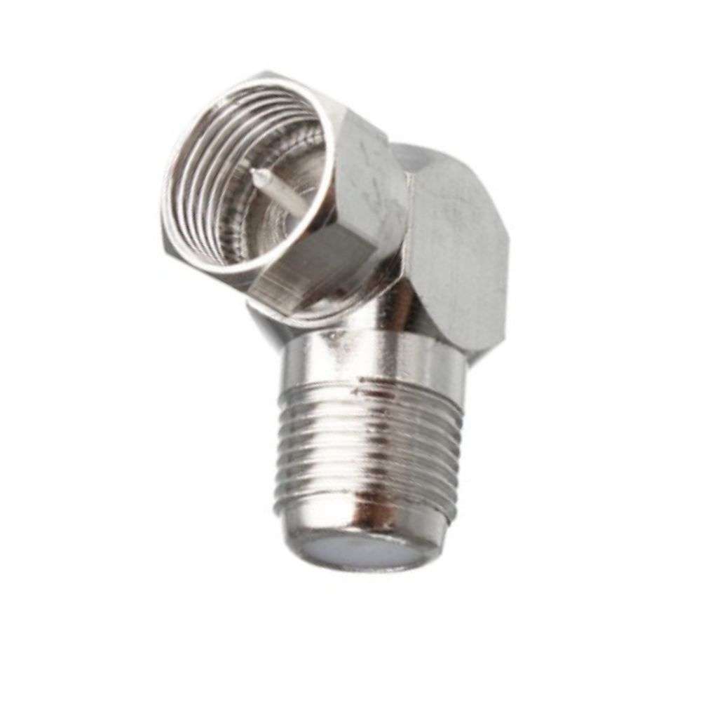 Space TV 90 Degree Right Angle F-Male Adaptor Connector- 20 Pack