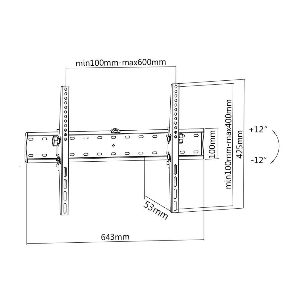 Space TV Tilting Wall Mount TV Bracket for 23"-42" LED & LCD TVs & Monitors