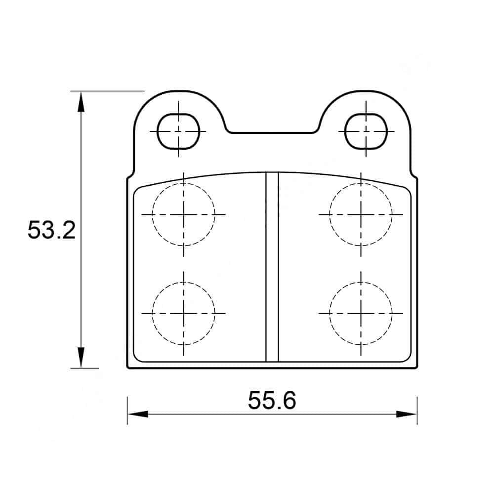 KBC Brake Pads (front) for Alfa Giulia, BMW, Opel Kadett, Porche