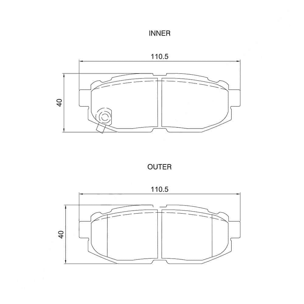 KBC Brake Pads (front) for Mazda